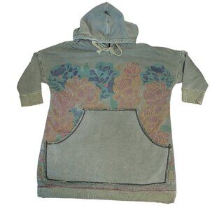 Monthorigin‎ Hooded Sweatshirt Dress Jacket Lagenlook Wearable Art Boho Scandi